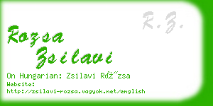 rozsa zsilavi business card